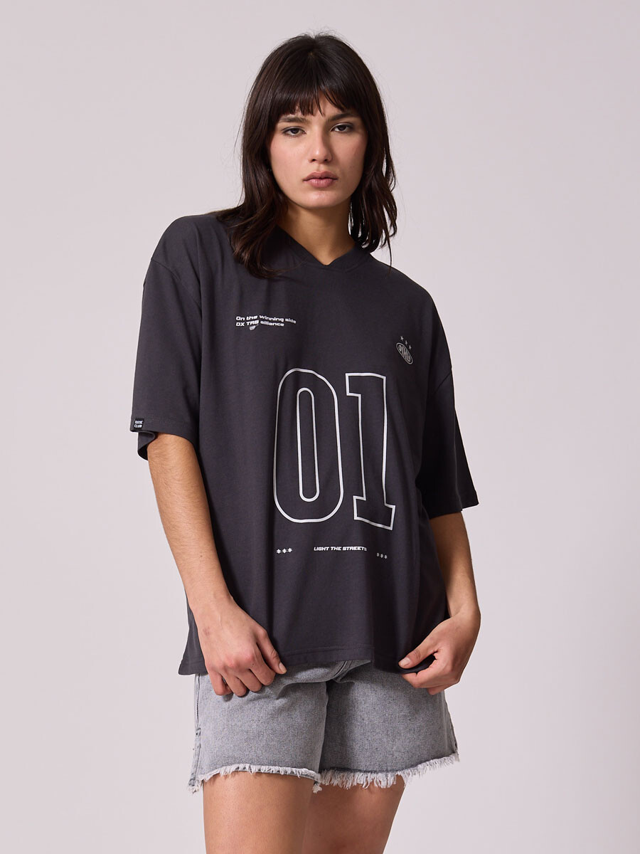 T-SHIRT LESSIE DIXIE Gris Oscuro