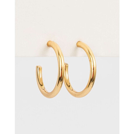 Argollas Bañadas En Oro Dorado