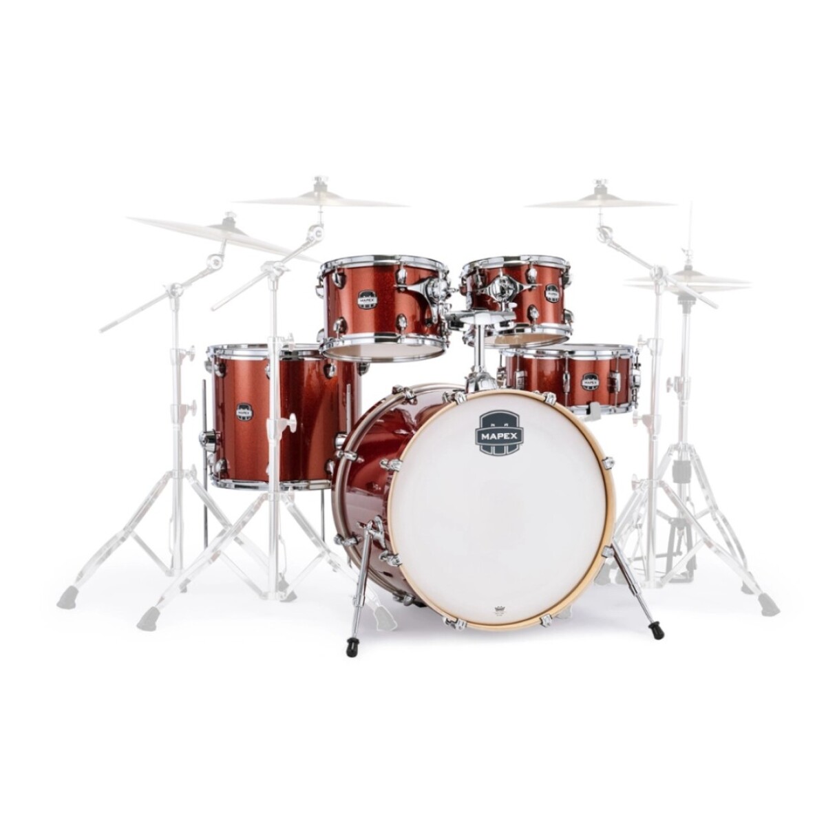 Bateria Mapex Mars Maple Ma504sfor Blood Orange Sparkle 5c 