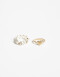 Sets Anillos Perlas Anillo Set Perla Y Corazones. - Dorado