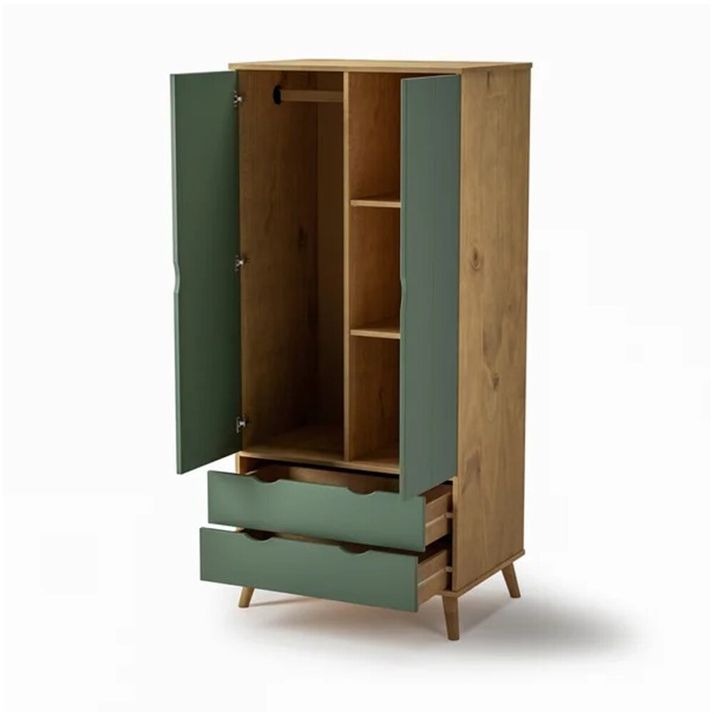 Ropero 2 puertas - Madera maciza MADERA VERDE