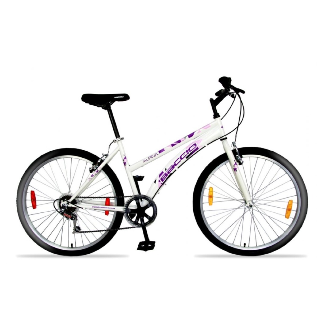 Bicicleta Baccio R.26 Dama Alpina Mtb - Blanco/violeta 