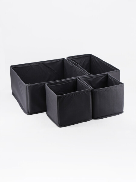 CAJAS ORGANIZADORAS SET 4PC GRIS