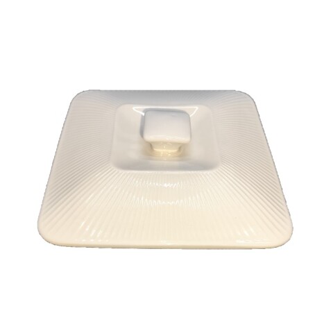 OUTLET Fuente rectangular c/tapa y asas Porcelana Blanco -21 Unica