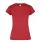 Camiseta jaspe a la base dama - Roja jaspe