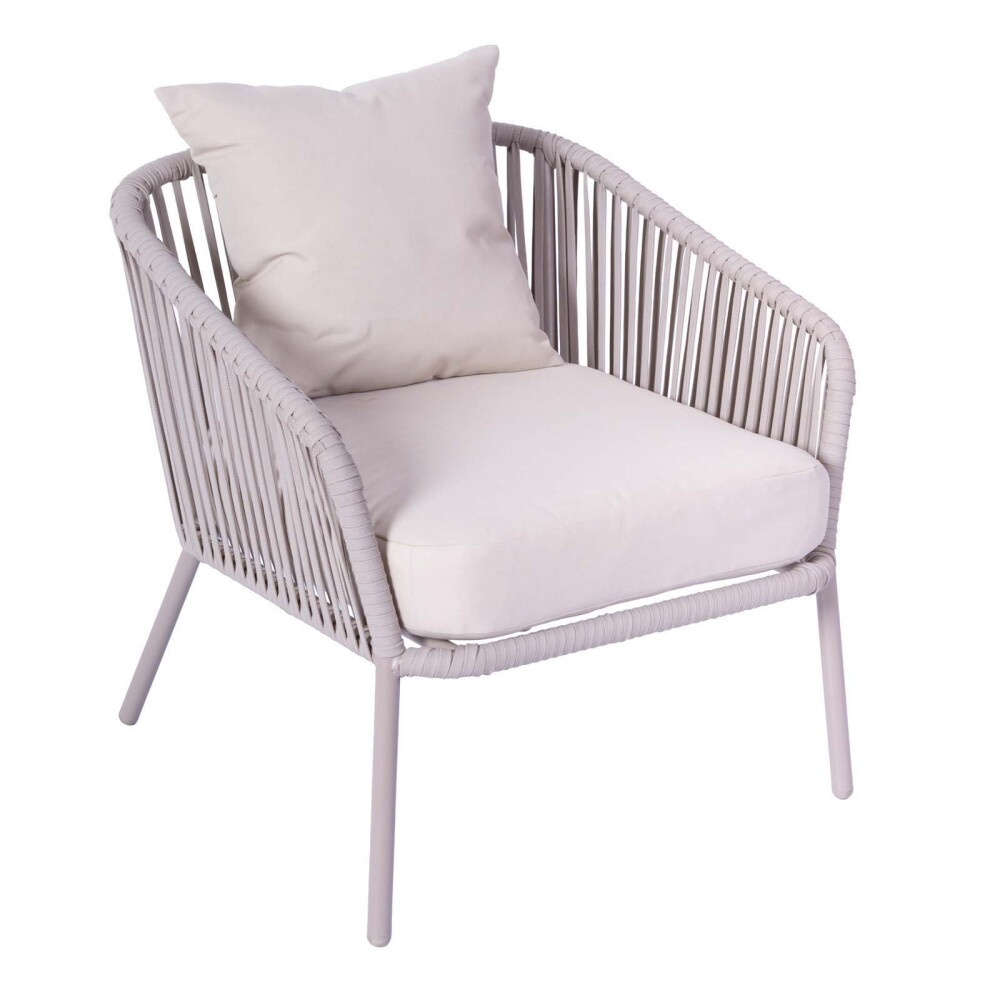 BAYAHIBE (1+2+1) ALUMINIO NATURAL-BEIGE SET DE LIVING