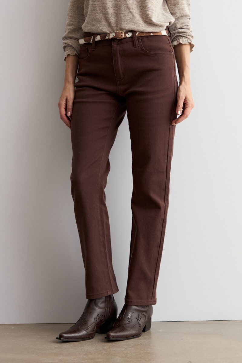 Pantalón recto Amy chocolate