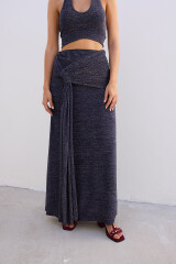 Falda Intuición Azul Lurex