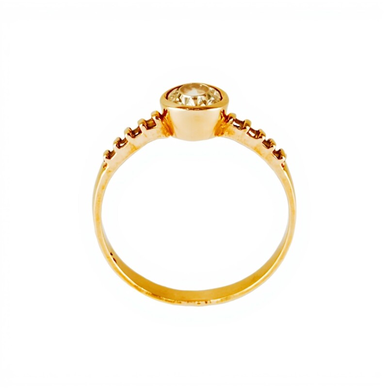 Anillo-Oro bajo-Piedra Zirconia-AN8030 conpiedra