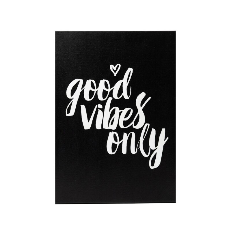 CUADRO GOOD VIBES ONLY 30X40CM Unica