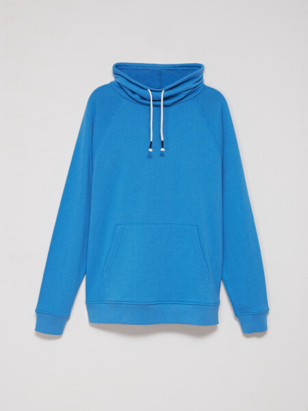 Hoodie cuello de tortuga Turquesa