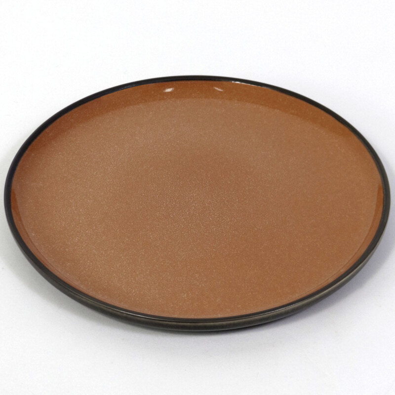 PLATO P/POSTRE MARRON COMB 21CM Unica