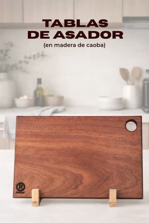 Tabla de asador en madera de caoba Tabla de asador en madera de caoba