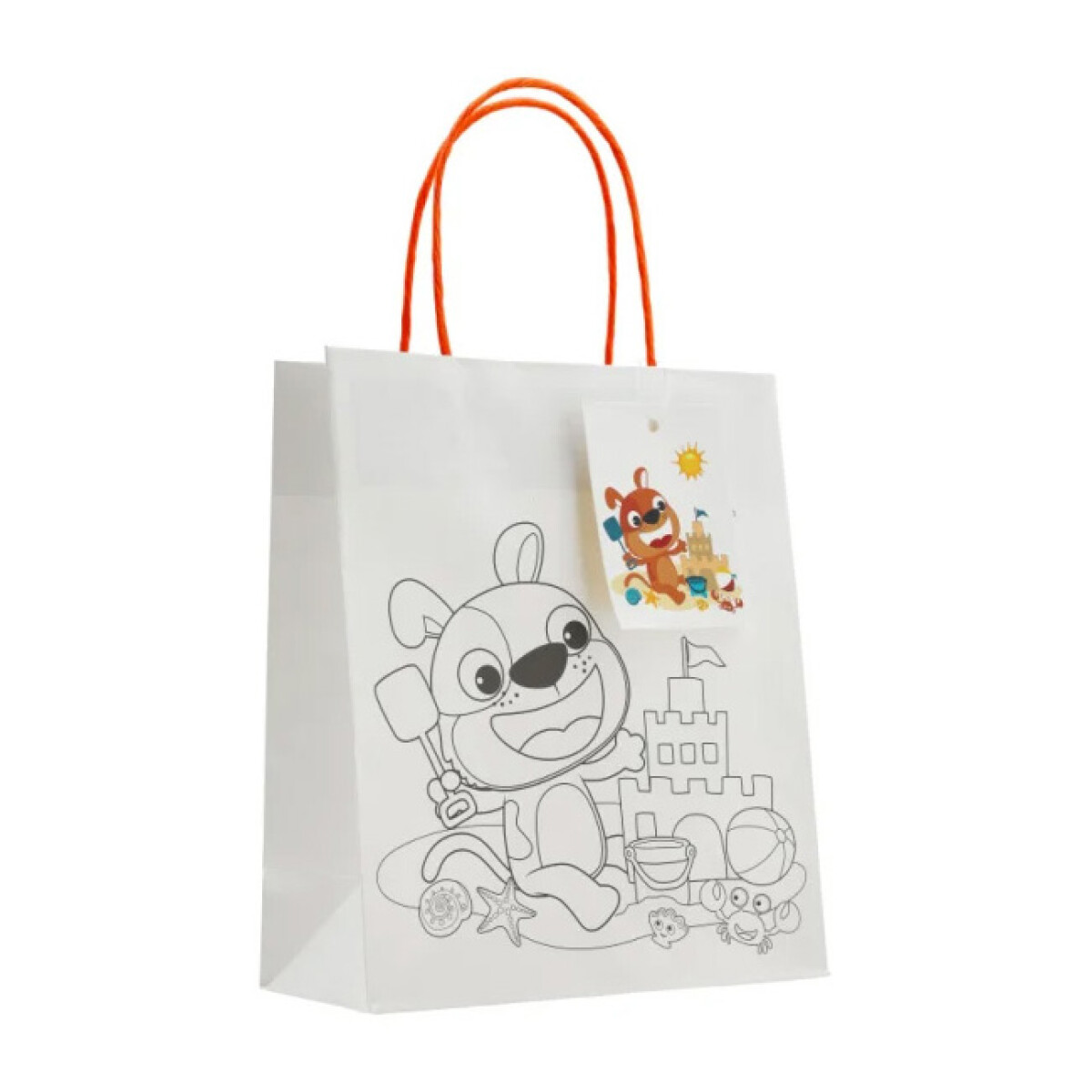 Bolsa de Regalo con Cordon para Pintar Grande - Perro 