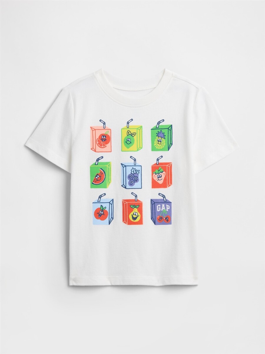 Remera Logo Gap Toddler Niño - New Off White V2 