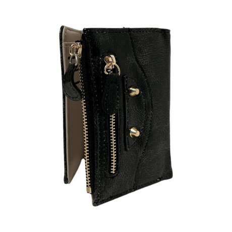 Billetera de dama Corta esfumada Negro