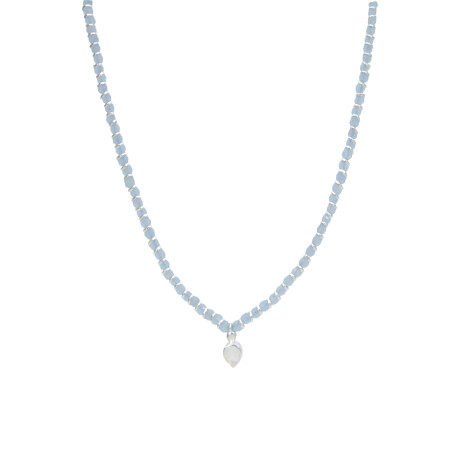 Collar Karvik Aguamarina Plata 925 0
