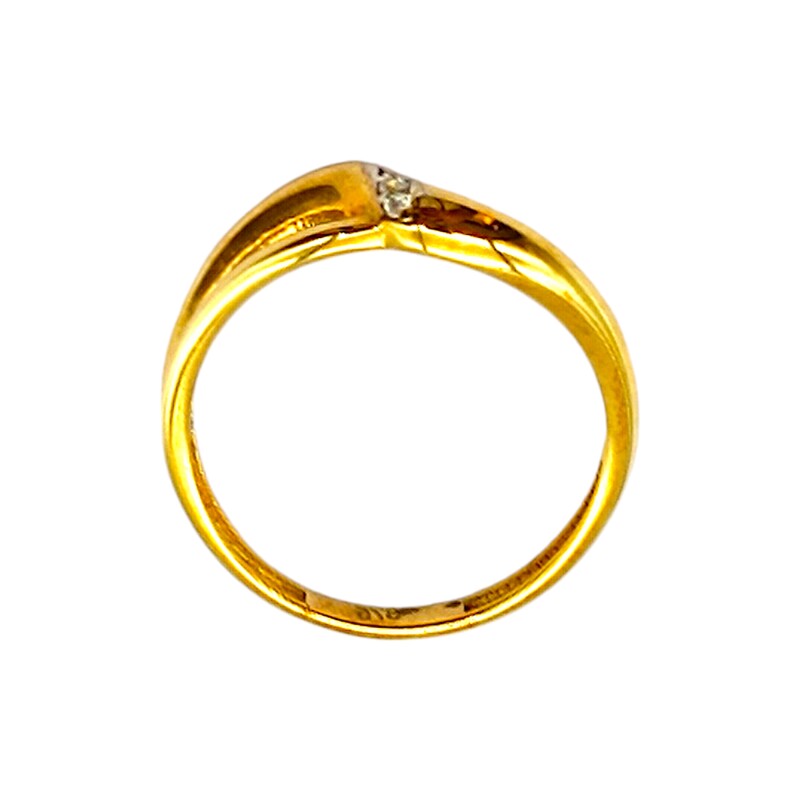 Anillo Entrelazado-Oro Bajo-Piedra Zirconia-AN8102 conpiedra
