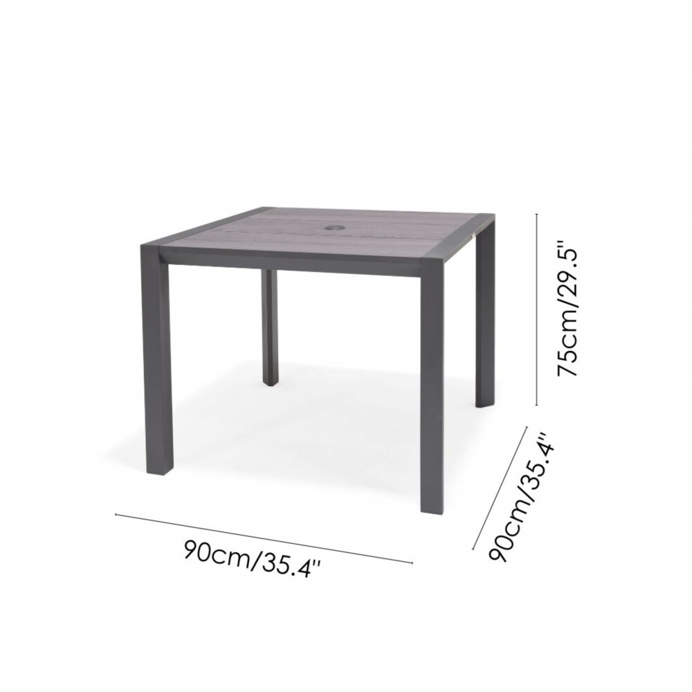 Mesa de Jardín - 90x90 cm - Urbanite Gris