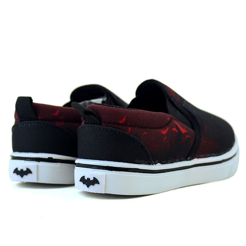 Championes DC Batman Slip On de Niños - BATCSS24001 Negro-rojo