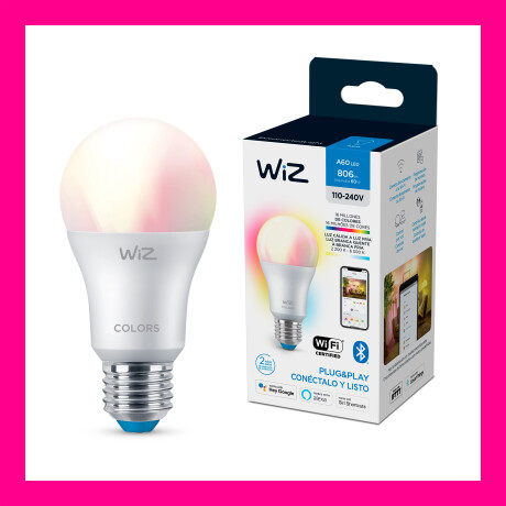 Philips Wiz - Lámpara Led Inteligente 929002383612 - 8W. Blanco y Color. A60. E27. 2200K-6500K. 001