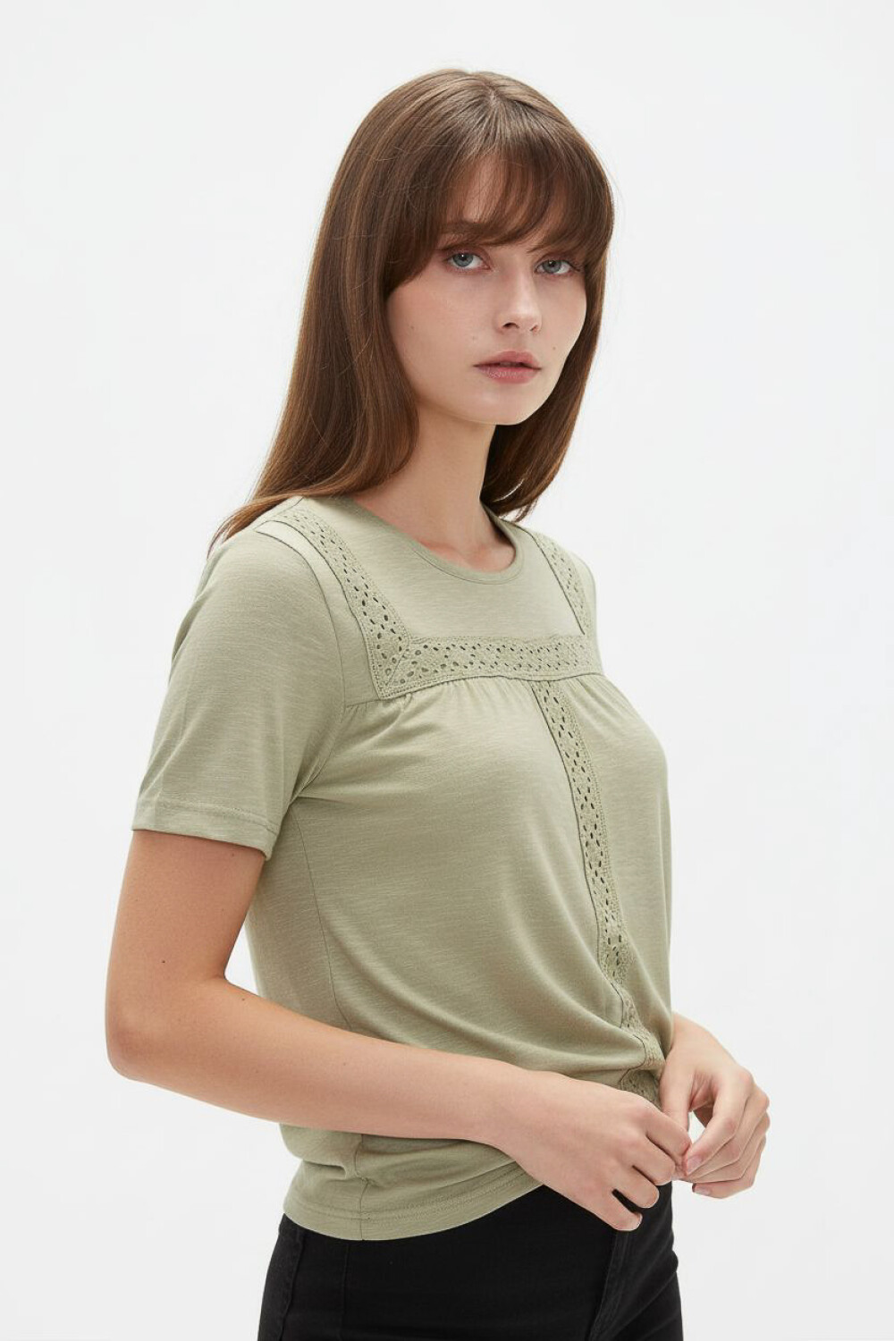 Remera Lomilla Verde Grisaceo
