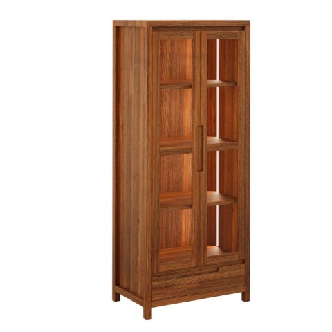 Cristalero Finestra 2 Puertas 1 Cajón Rústico Oscuro Cristalero Finestra 2 Puertas 1 Cajón Rústico Oscuro