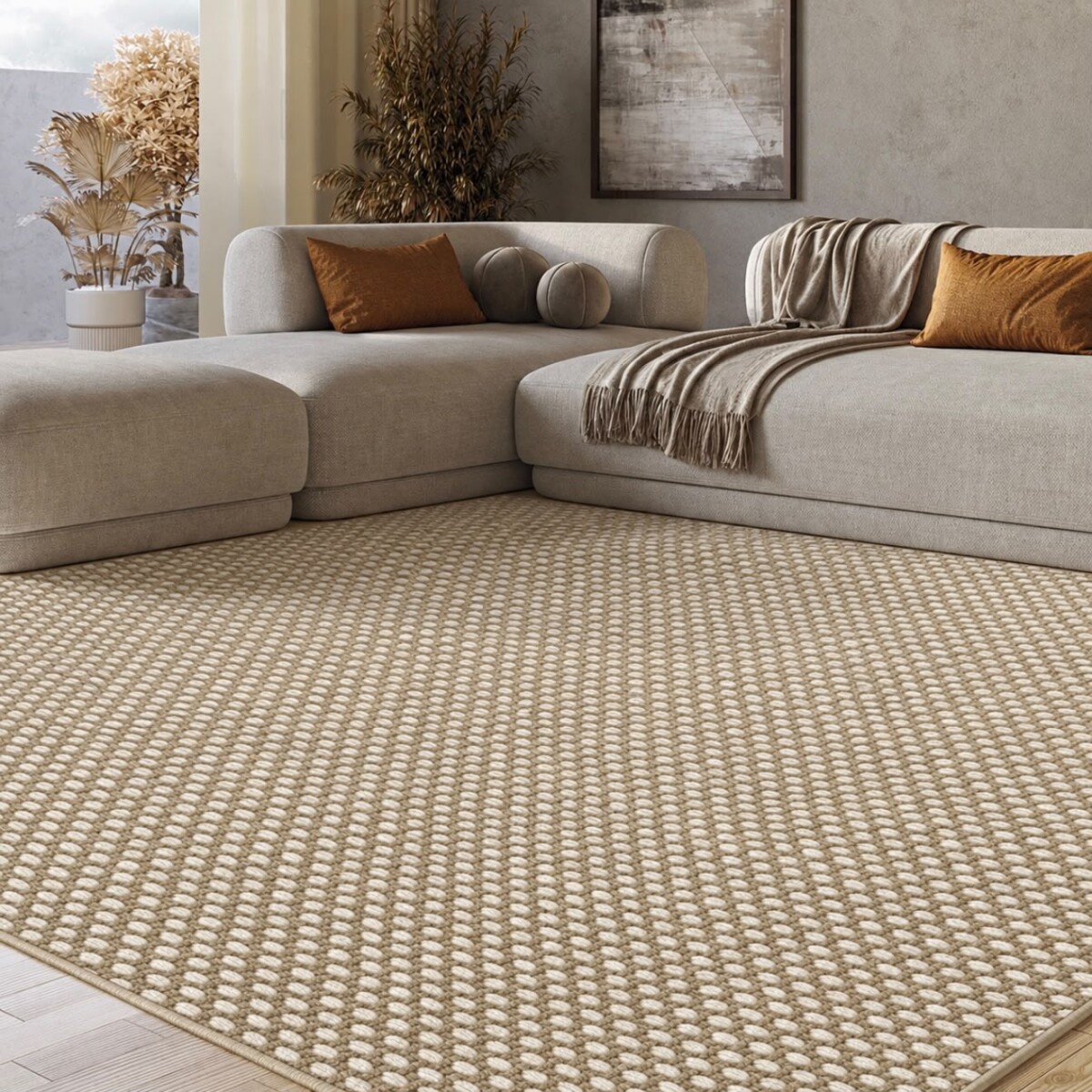 Alfombra Símil Lana de Microfibra 2 × 3 m Bicolor 