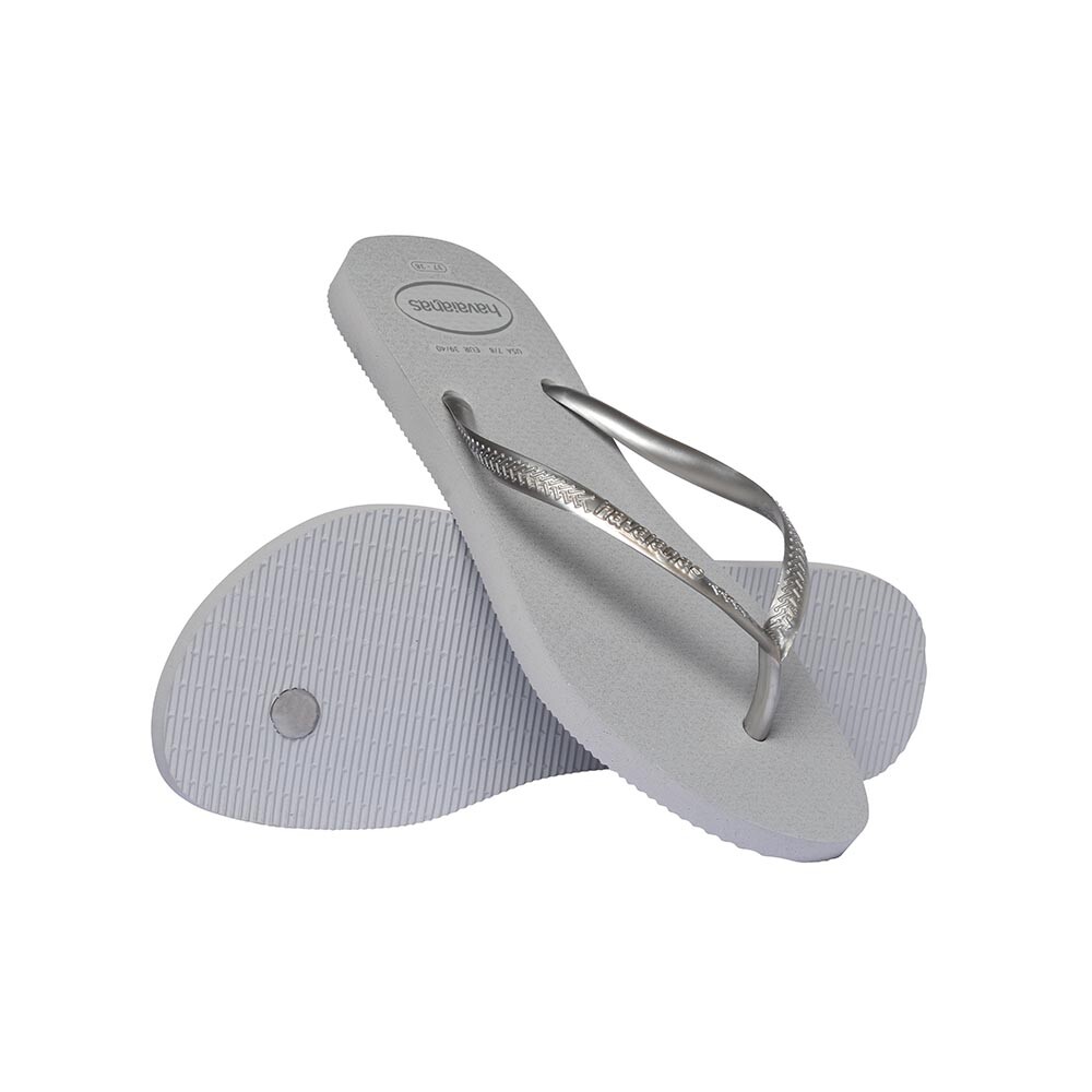 Sandalias Havaianas Slim Gloss Mujer Gris/Gris Hielo