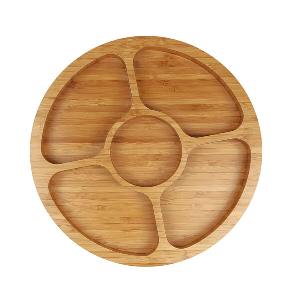 BANDEJA CON 5 DIVISIONES BAMBU 33X3.9 CM. MARRON