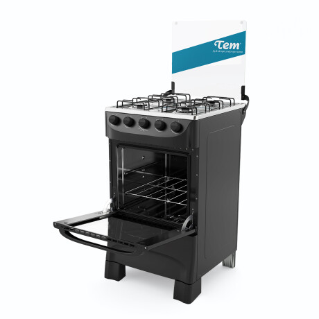 Cocina TEM Mastercook A Gas 4 Hornallas Capacidad 48L - Negra Cocina TEM Mastercook A Gas 4 Hornallas Capacidad 48L - Negra