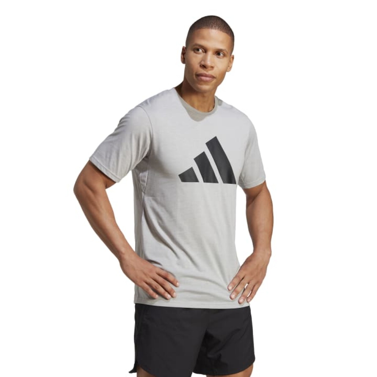 Remera Adidas Tr-Es de Hombre - IB8276 - Gris Medio-negro 