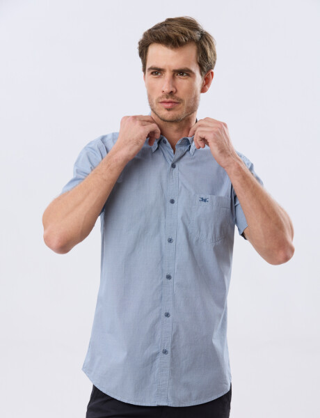 CAMISA CUADROS ALGODÓN Azul