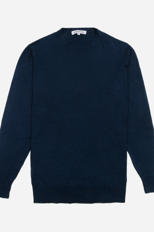 Sweater escote a la base - UNISEX AZUL MARINO