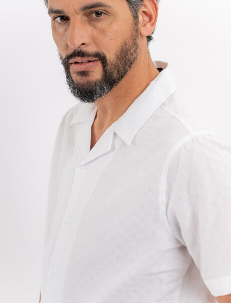 Camisa m/c damero blanco