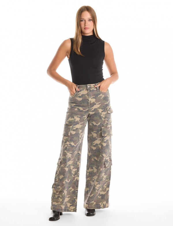 Jean Cargo Camuflado VERDE/MULTI