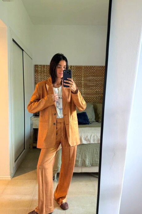 Blazer Sastre Lurex Terracota