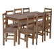 Juego de Comedor 8 Sillas Madera Color Cera Mesa 180 cm Estilo Rústico Juego de Comedor 8 Sillas Madera Color Cera Mesa 180 cm Estilo Rústico