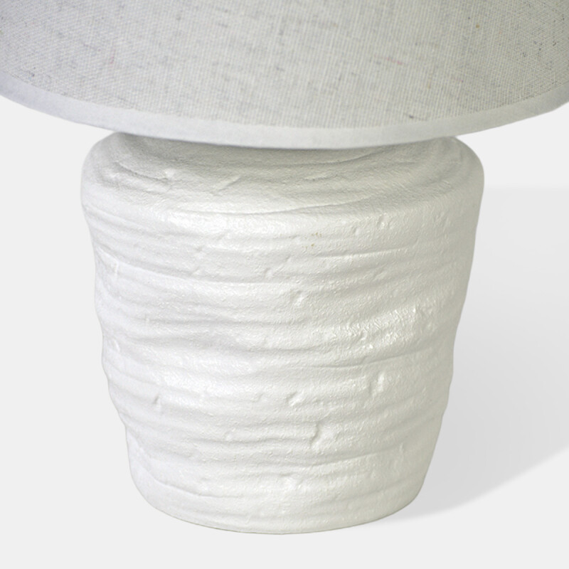 LAMPARA BLANCA C/BASE CERAMICA BLANCO 31.5X20CM Unica