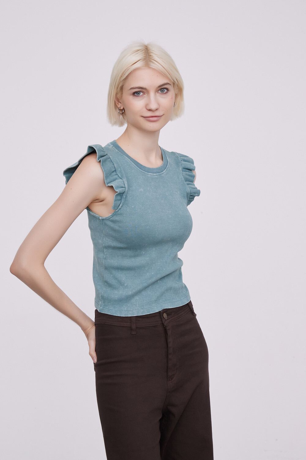 Musculosa Zinaida Verde Azulado