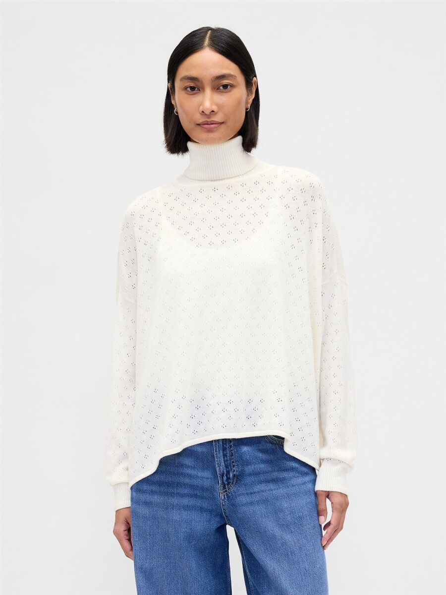 Buzo Polera Brooklyng Pointelle Mujer - Chino 