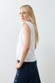 Musculosa con vainillas blanco
