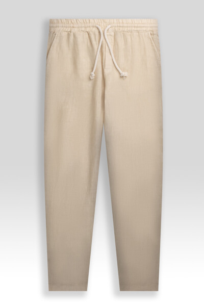 PREMIUM LINEN PANTS Almond