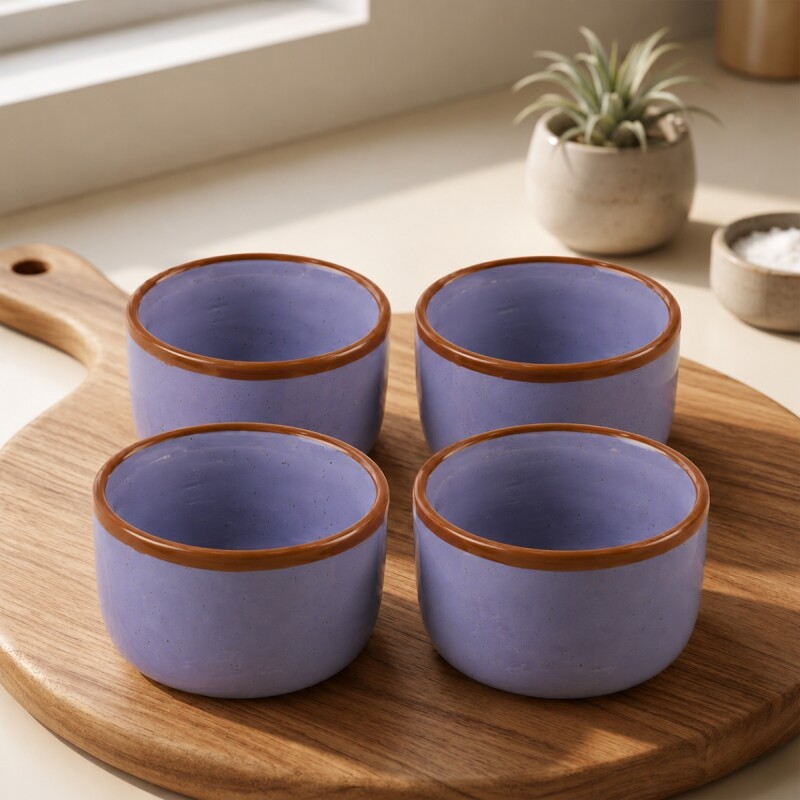 Set x4 Ramequin cerámica 9x5,5 cm VIOLETA