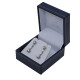 Caravanas en oro 18k blanco y brillantes Caravanas en oro 18k blanco y brillantes