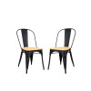 Silla Tolix Metálica pack 2 unidades Vintage Negro