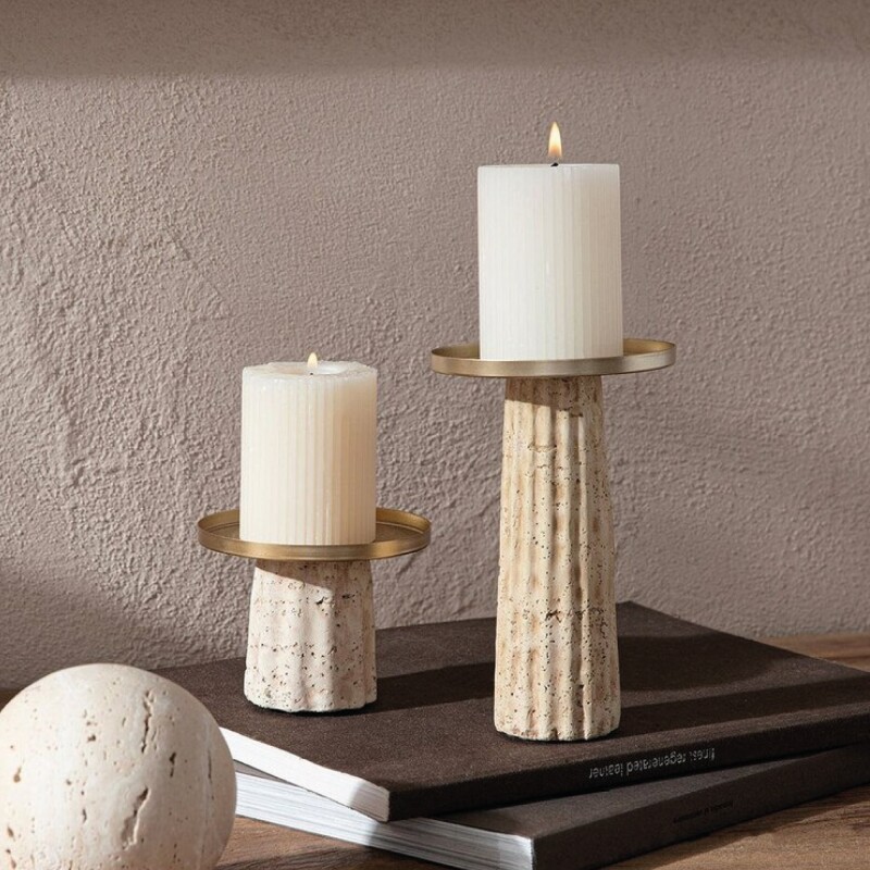 CANDELABRO 10x10x8CM CEMENTO CANDELABRO 10x10x8CM CEMENTO