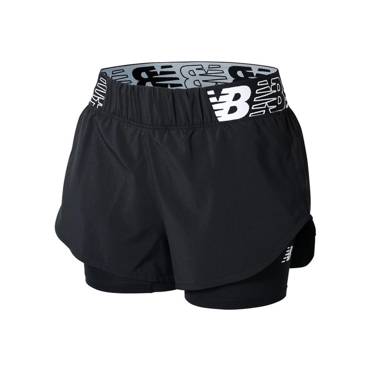 Short New Balance 2 IN 1 - Negro 