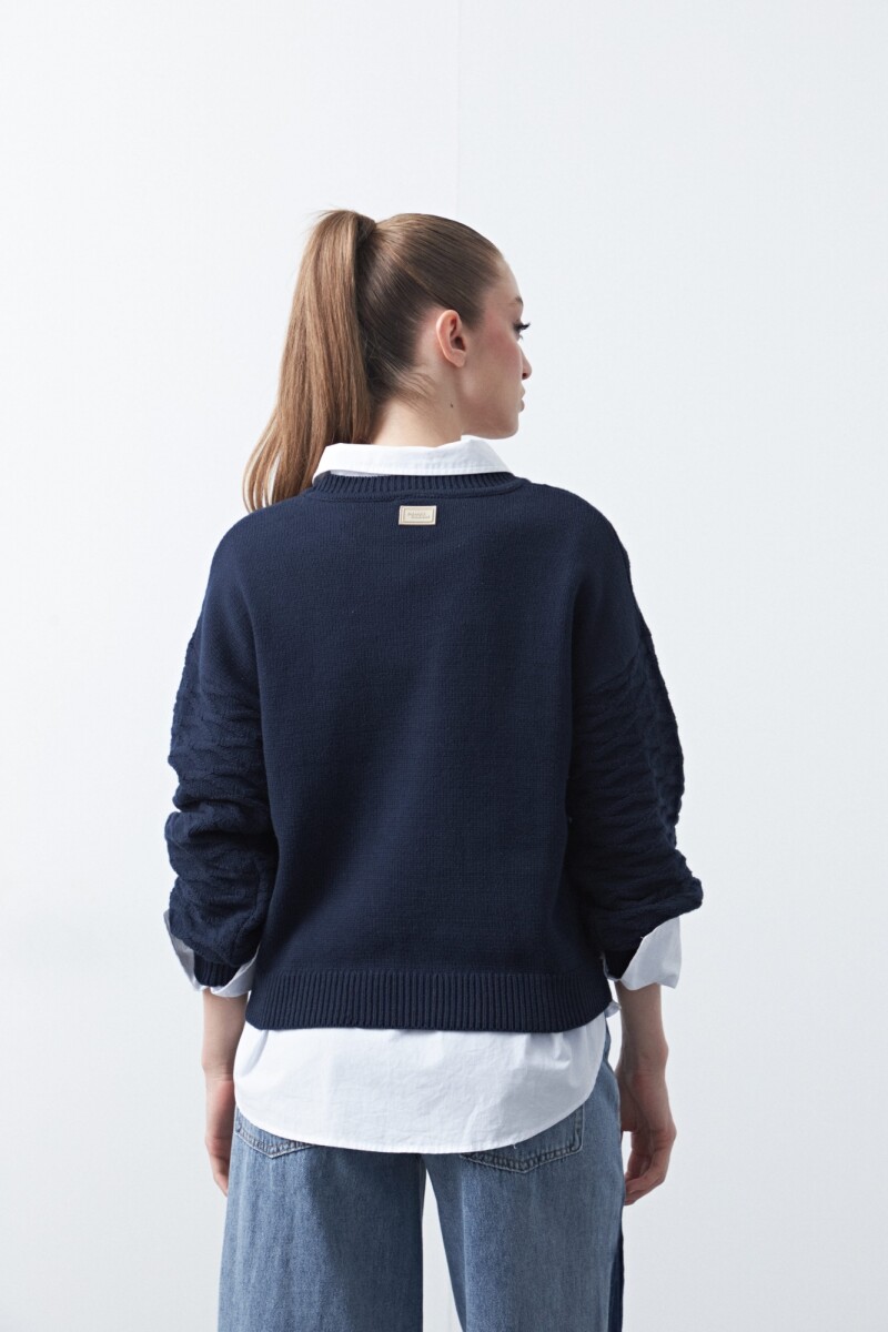 SWEATER DAMASO Azul Marino