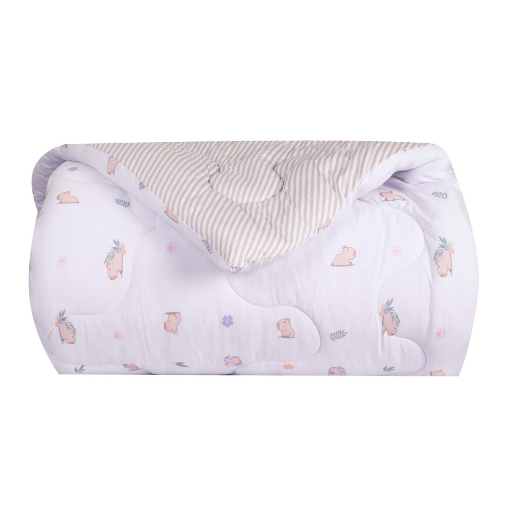 ACOLCHADO 1 PLAZA ALGODON NATURAL-BEIGE JERSEY BEIGE